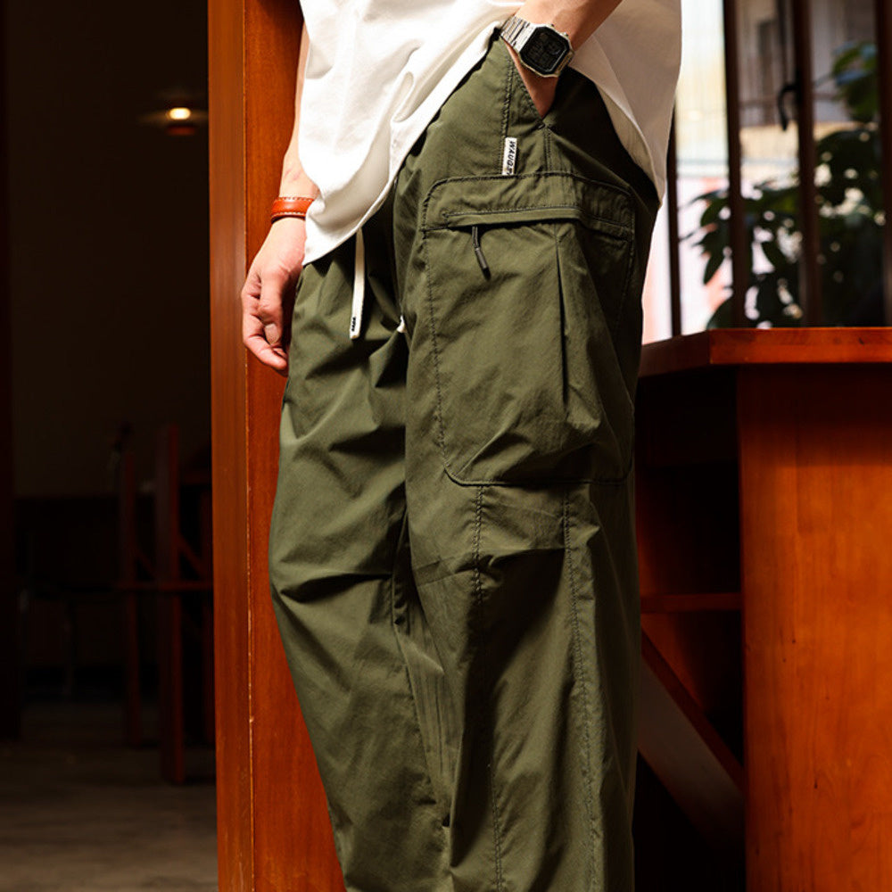 American retro multi pocket men's cleanfit outdoor sports loose casual pants