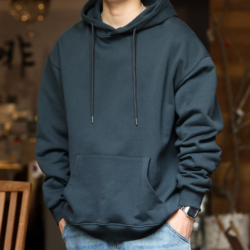 Casual 480g Heavyweight Hooded Sweatshirt Loose Cotton Terry Bottom cl