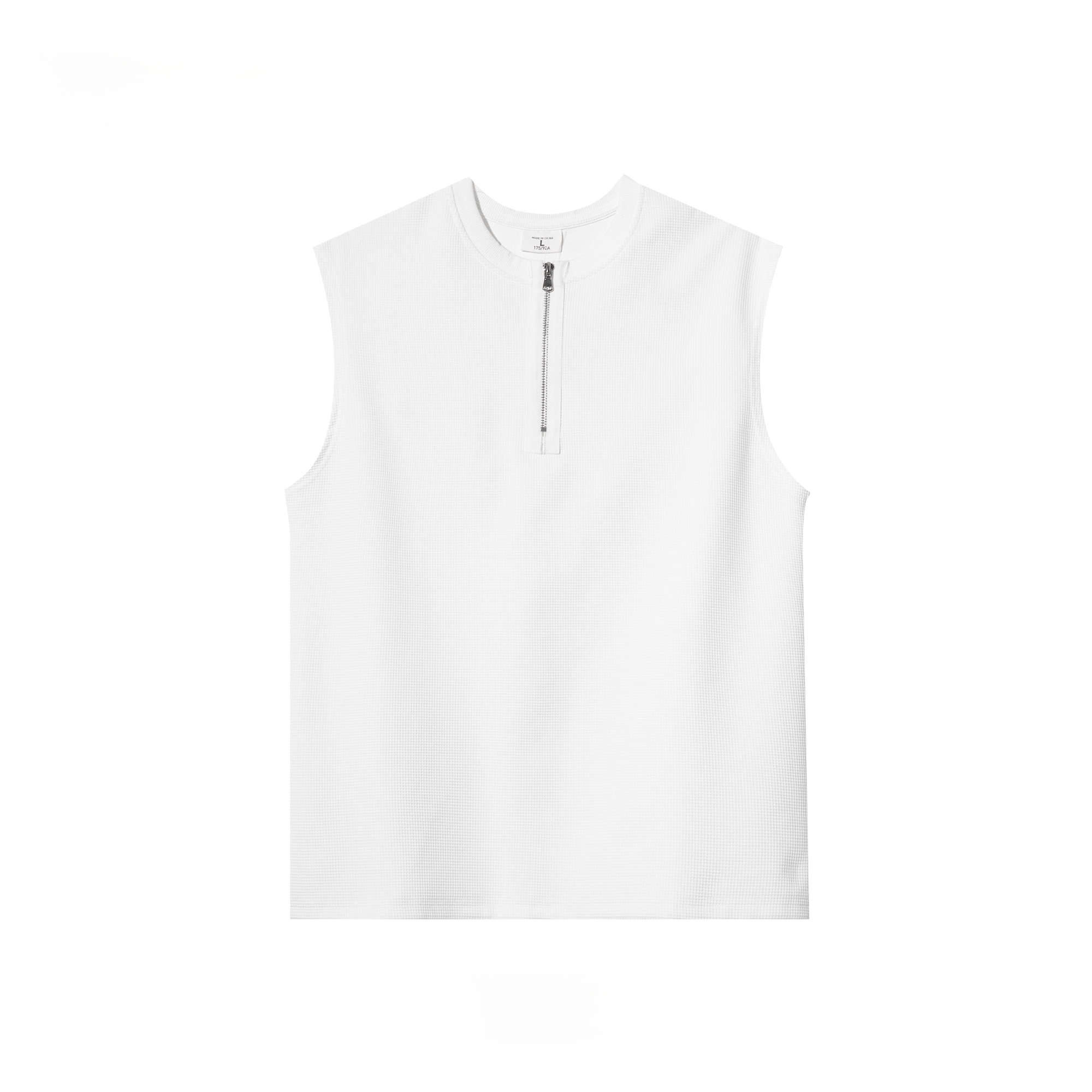 American casual half zipper men's 260g sports and fitness vest