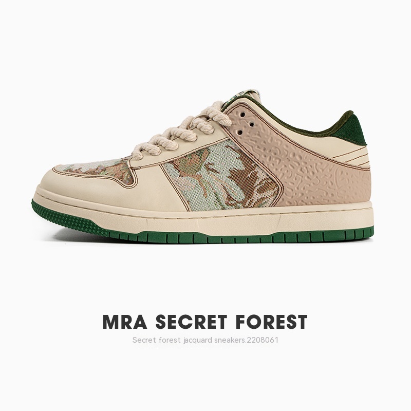 Maden Secret Forest Oil Painting Board Shoes Breathable Thick Sole Sports and Casual Trendy Shoes