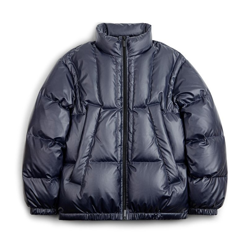 Maden Casual Small Square 90 White Duck Down Down Jacket Warm Standing Collar Bread Jacket