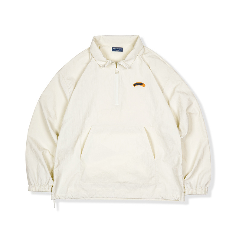 Maden Retro Half Zipper Stand up Neck Jacket Sweater Cityboy Sports Pullover Coat