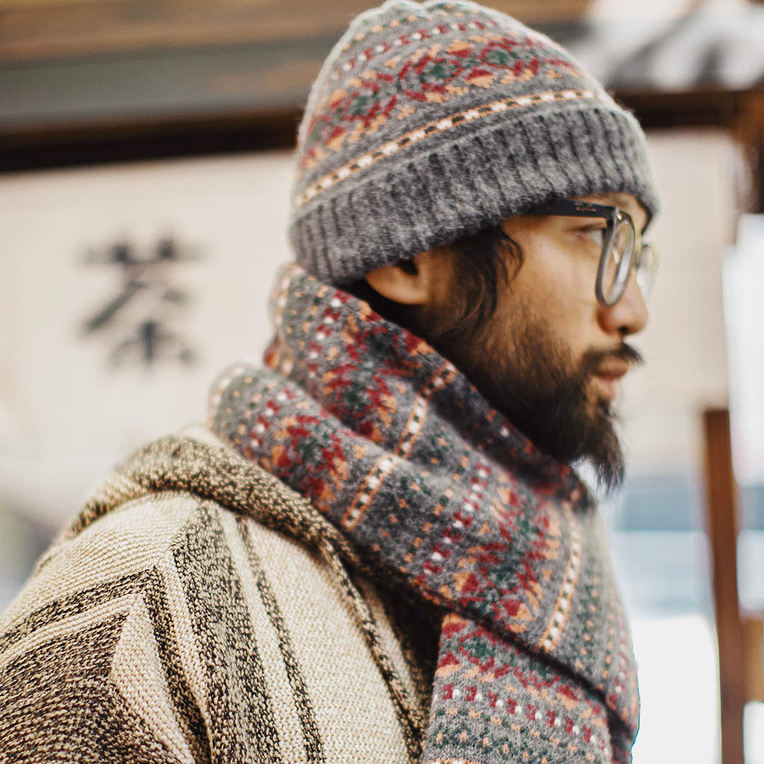 American Retro Fairer Shimakaze Scarf Warm Woolen Hat Suit