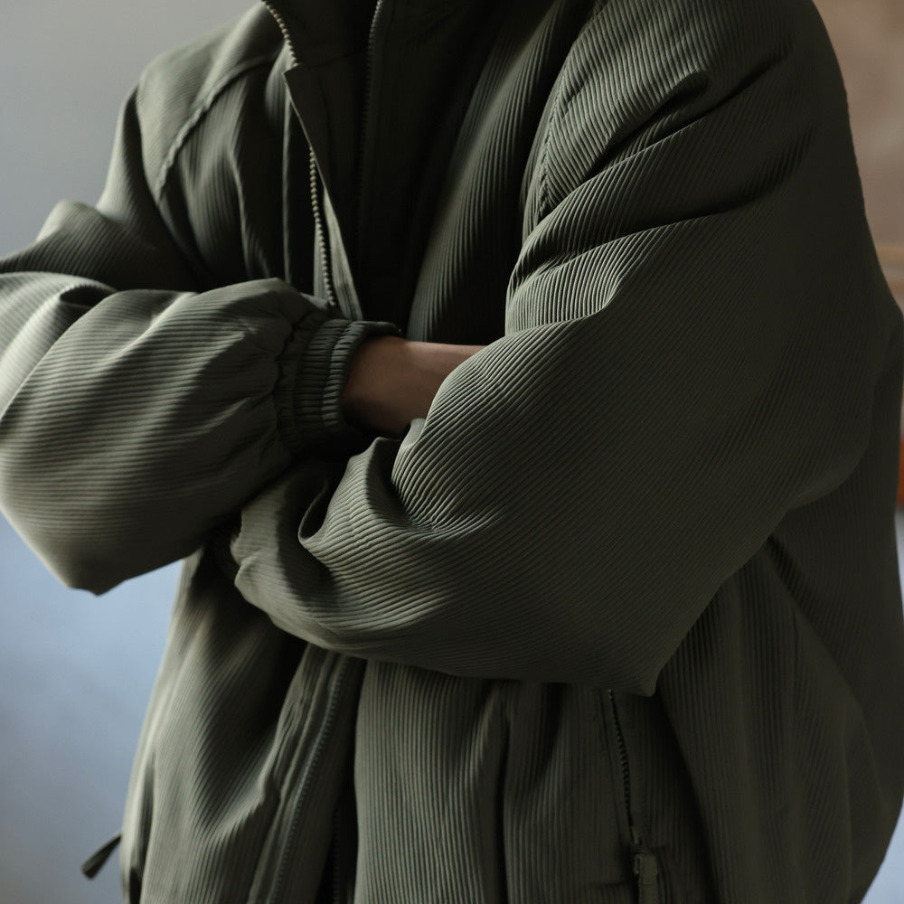 BGYO Thick Cotton Robe Men's Autumn/Winter Stand up Collar Design Warm Work Clothes Cotton Jacket