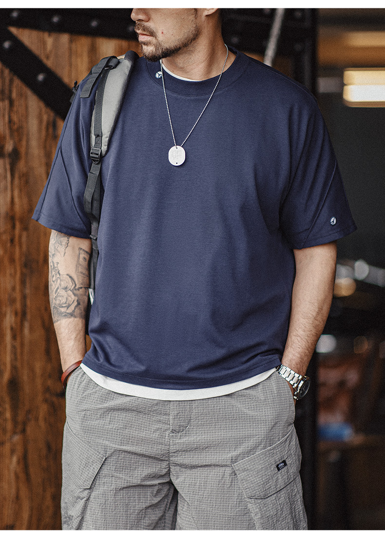 Maden casual 3A antibacterial quick drying sports breathable silhouette anti war short sleeved base shirt