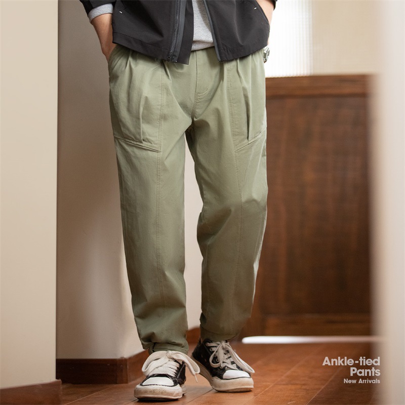 Maden Retro navy leggings loose and version casual long pants