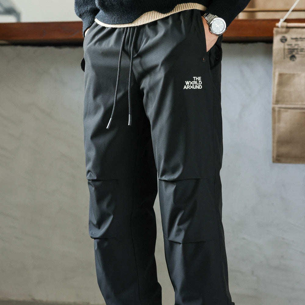 Leisure warm workwear down pants 90 grey duck down loose straight tube mountaineering paratrooper assault pants