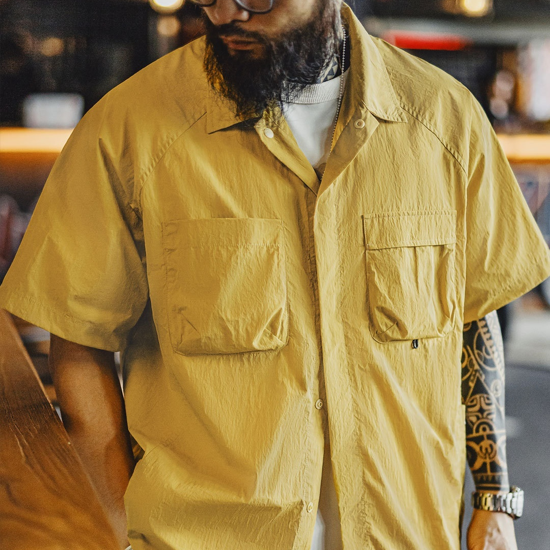 Summer mountain outdoor quick drying thin pocket shirt