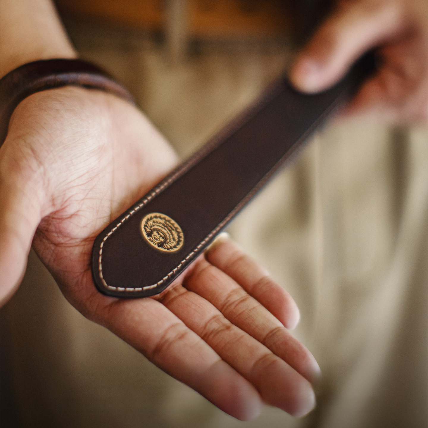 American Retro Chieftain Top Layer Cowhide Belt