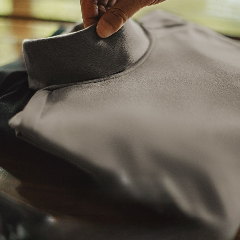 Old Money Style Men's Casual Antibacterial Half High Collar Warm Long Sleeve T-shirt