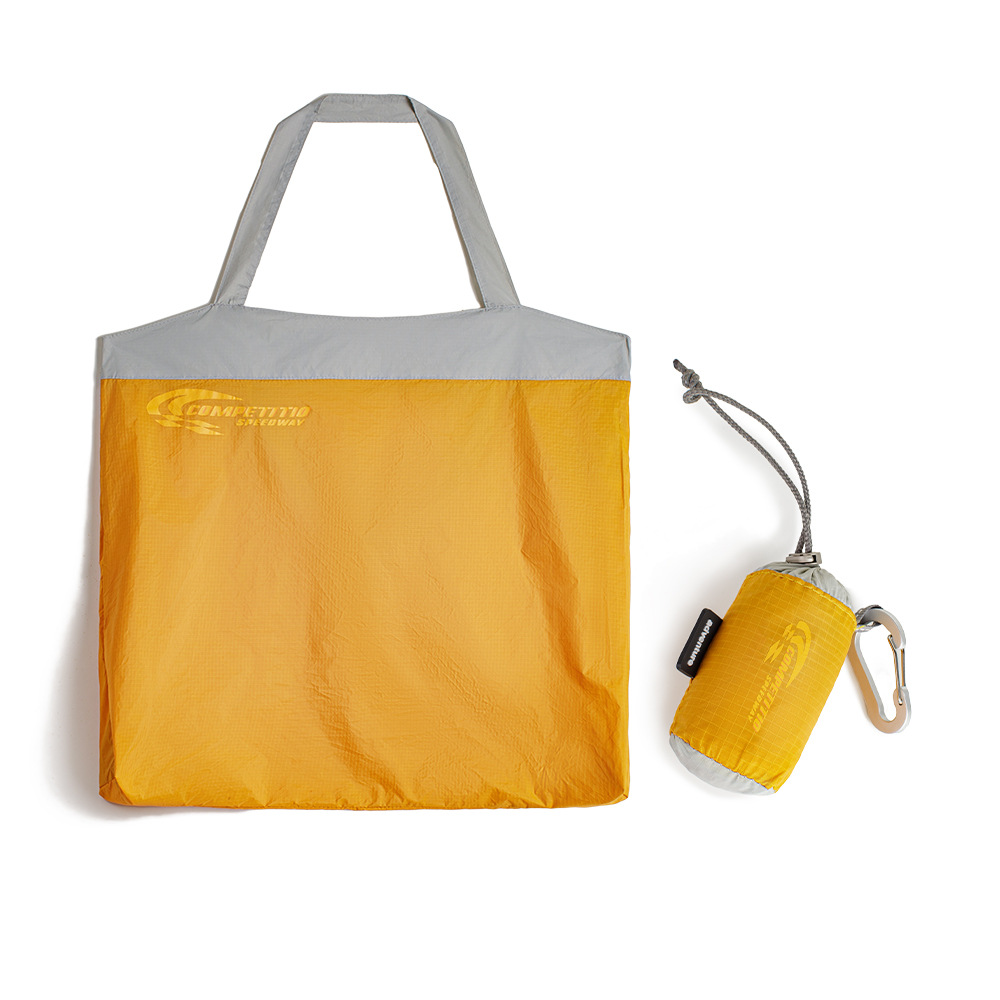 Japanese folding large capacity yellow ultra lightweight nylon outdoor travel handbag