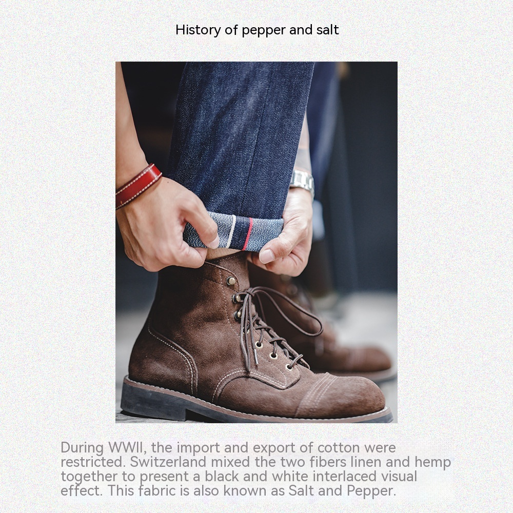  Pepper Salt Original Cow Jeans Amikaki Denim Red Ear Straight Sleeve