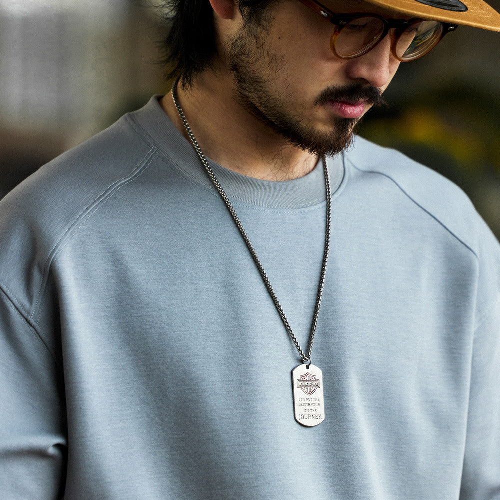 American 240g long staple cotton men's loose round neck casual T-shirt