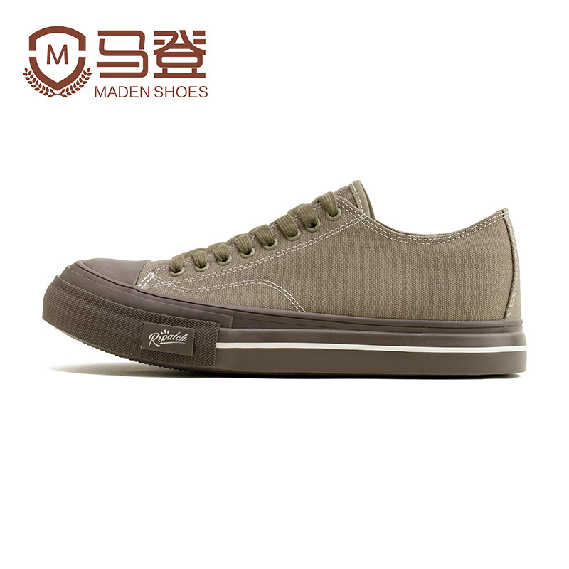 Maden Thick soled canvas shoes are versatile and retro trendy, with a raised low cut board shoe