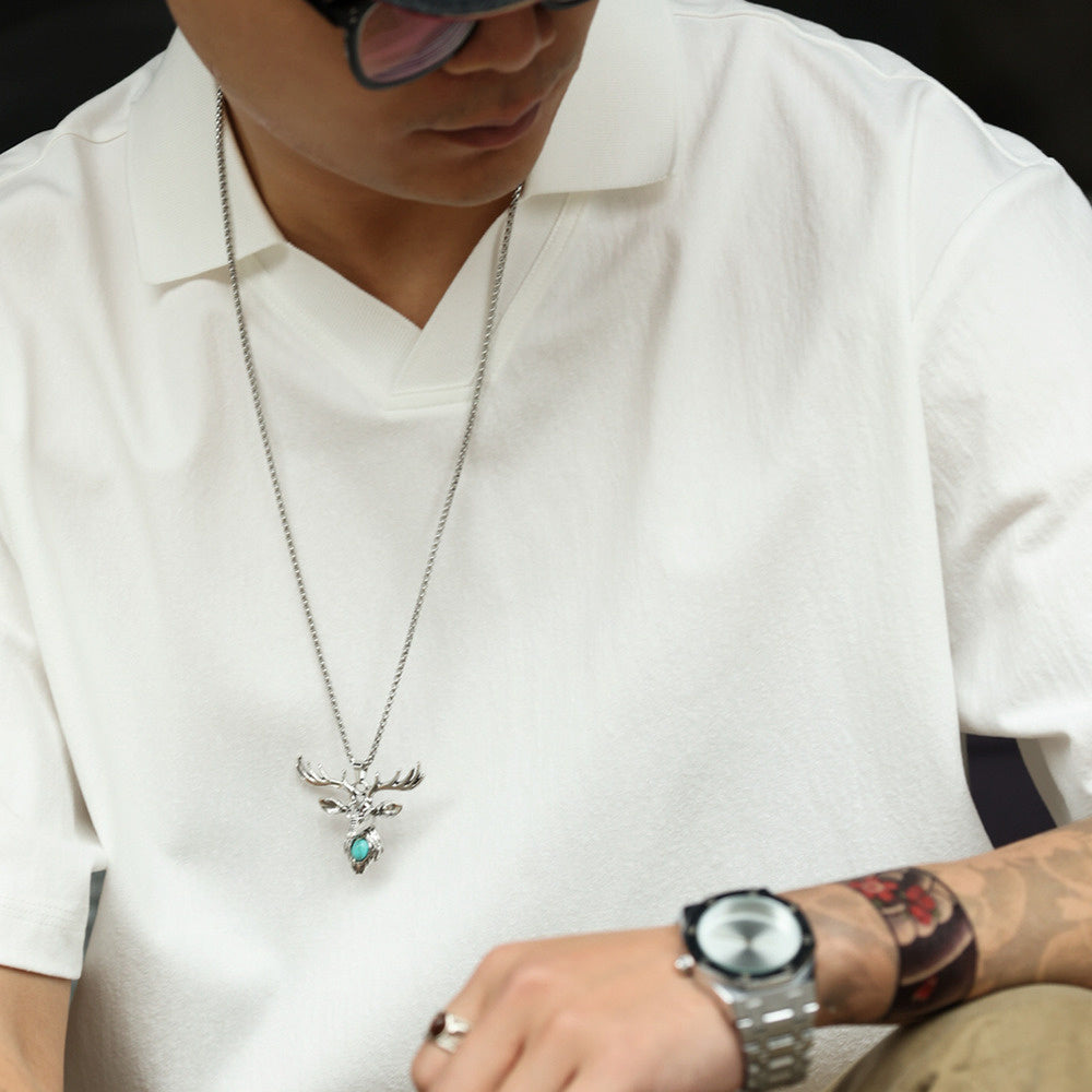 Summer 200g men's cleanfit loose commuting seagull collar polo shirt