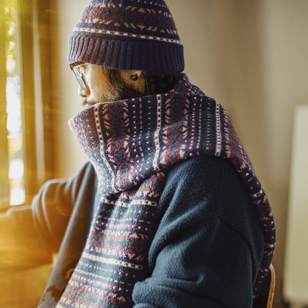 American Retro Fairer Shimakaze Scarf Warm Woolen Hat Suit