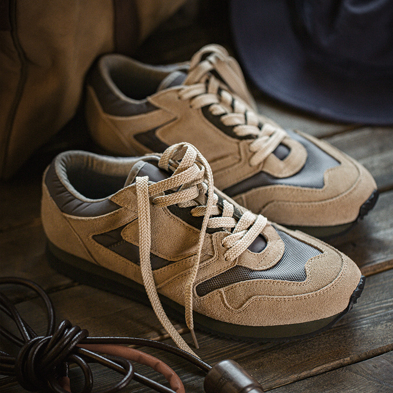 Maden English training shoes, low cut sports, jogging, niche retro versatile waffle Forrest shoes