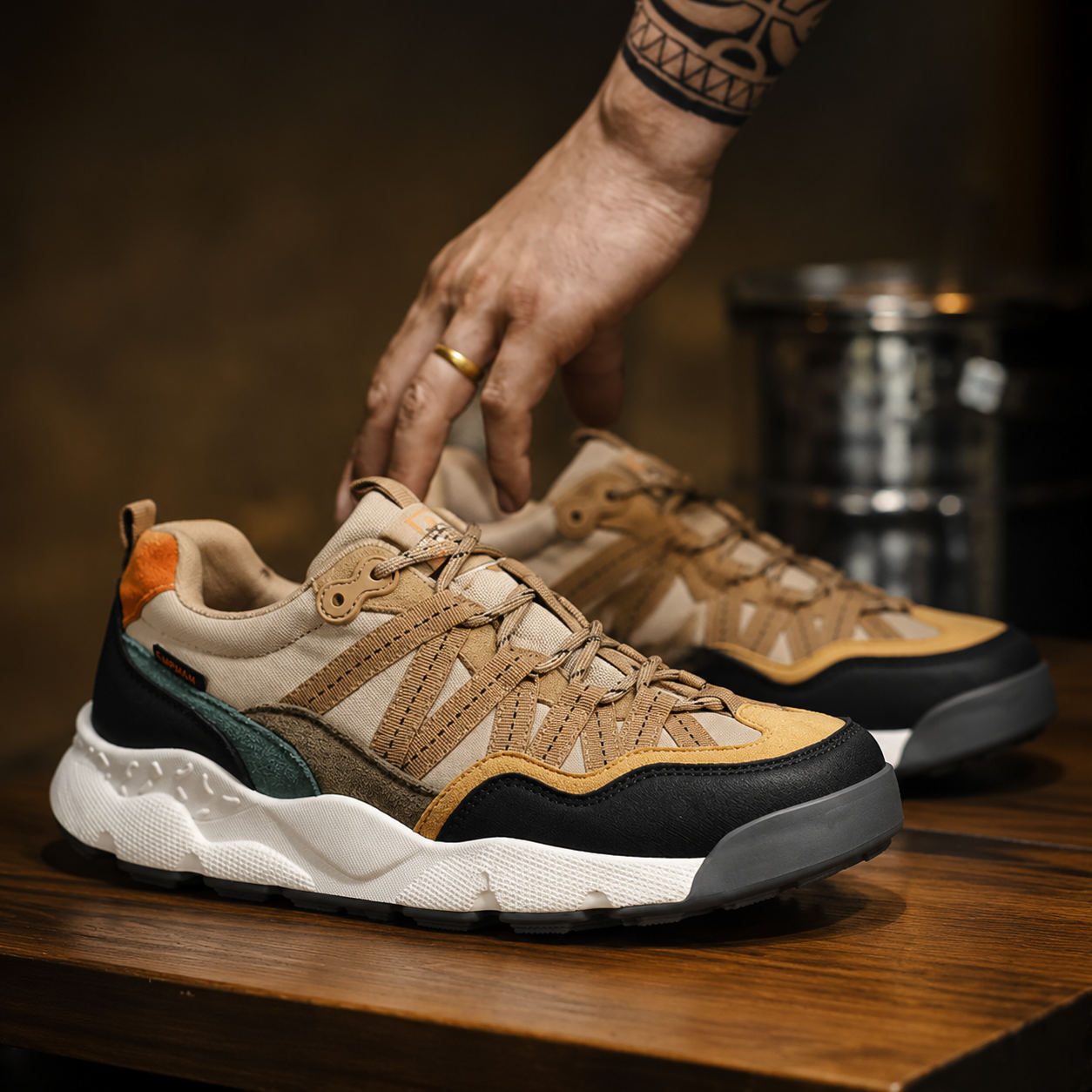 New Men'S Thick Soled Height Increasing Mountain Functional Style Sports And Leisure Shoes