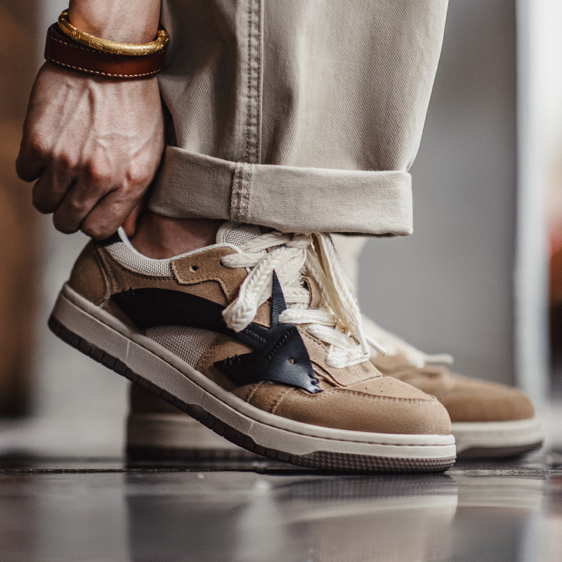 Maden retro design trendy shoes, low cut breathable casual sports retro versatile board shoes