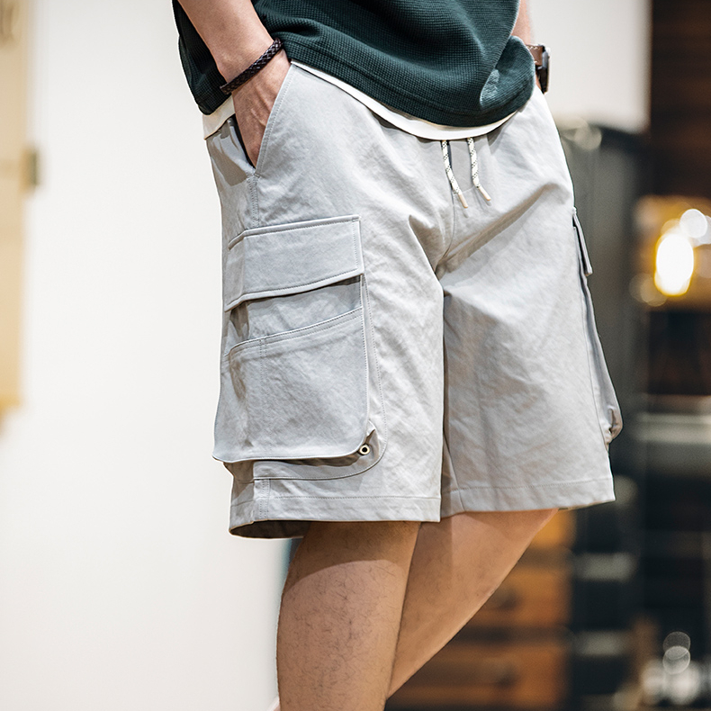 Summer American style new large pocket loose straight sports casual shorts