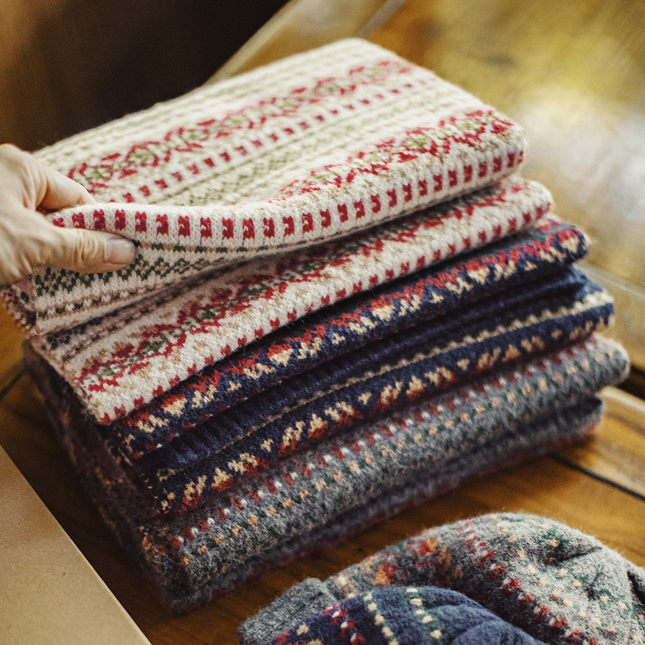 American Retro Fairer Shimakaze Scarf Warm Woolen Hat Suit