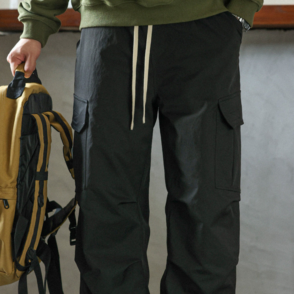 winter outdoor workwear down pants men's warm sports side pocket design American casual long pants