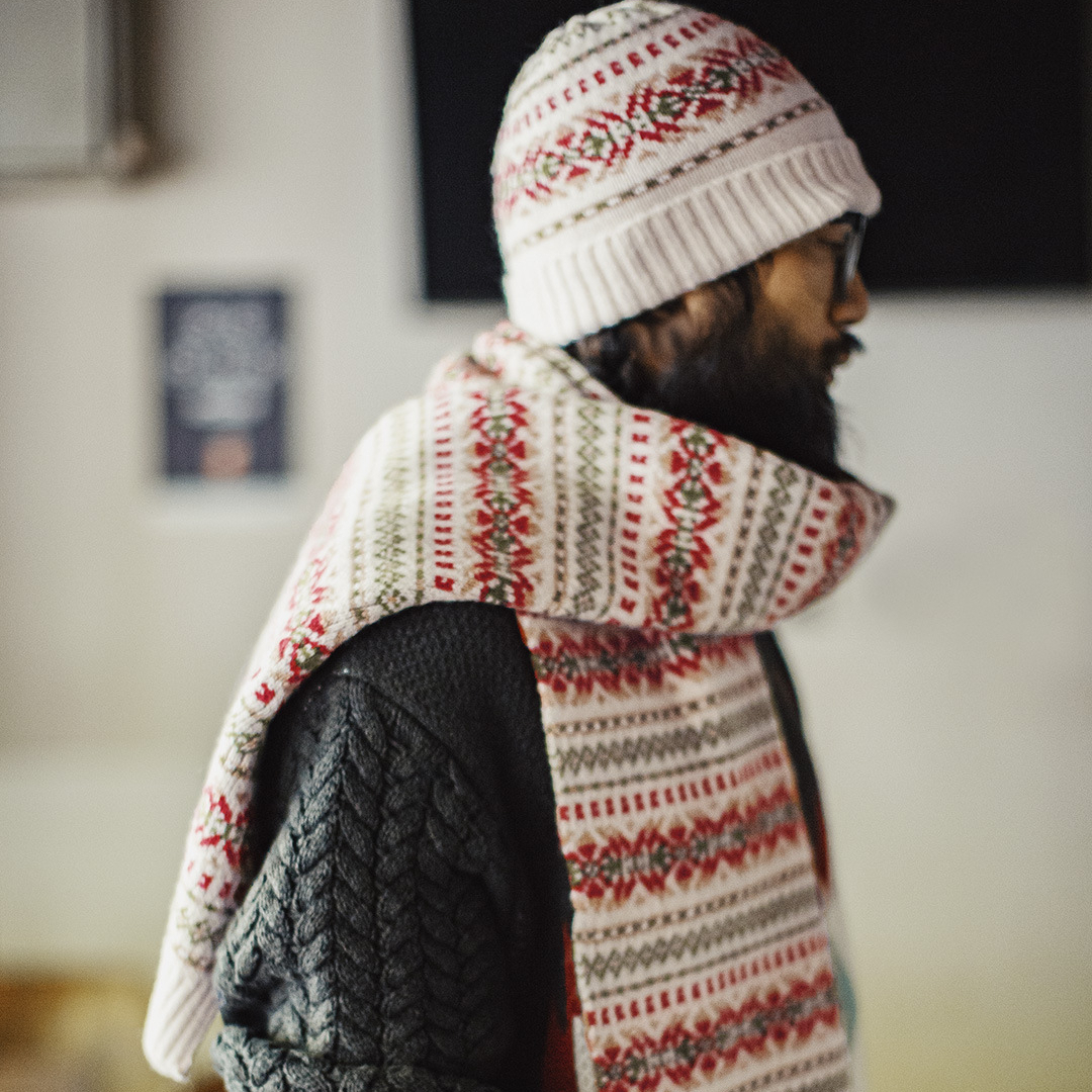 American Retro Fairer Shimakaze Scarf Warm Woolen Hat Suit