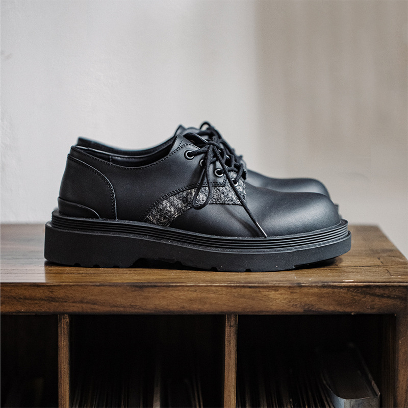 Maden casual round toe Derby shoes, retro workwear shoes, low top men's shoes, matte versatile leather shoes