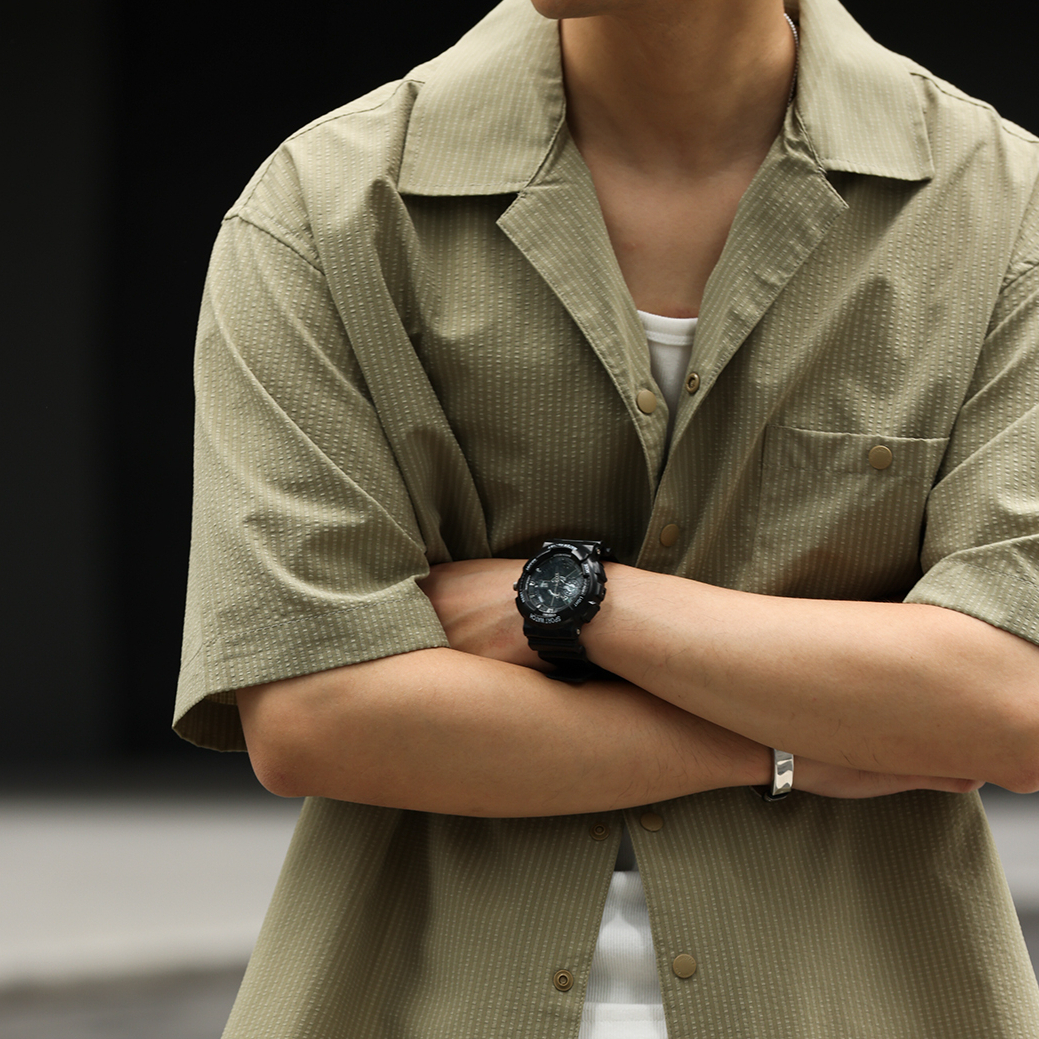 American style 120g plaid men's cool quick drying breathable shirt