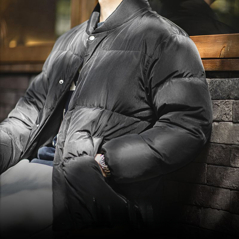 Madden Workwear American Casual Stand-up Collar Jacket down Jacket 90 White Duck down Warm and Loose Puffer Jacket Coat Men's Winter