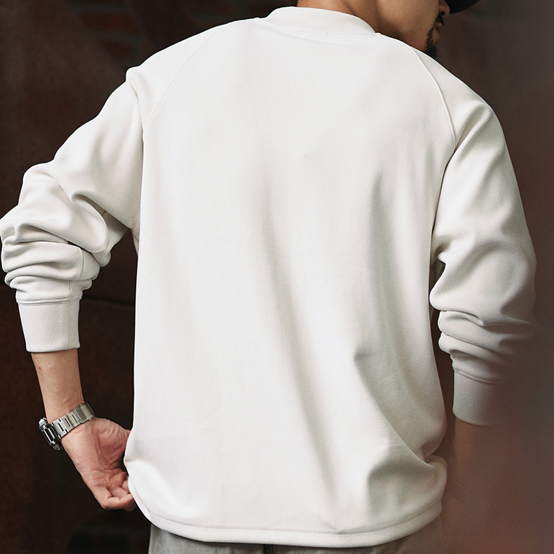 2025 Autumn New 410g Men's Loose Solid Color Long Sleeve Shirt