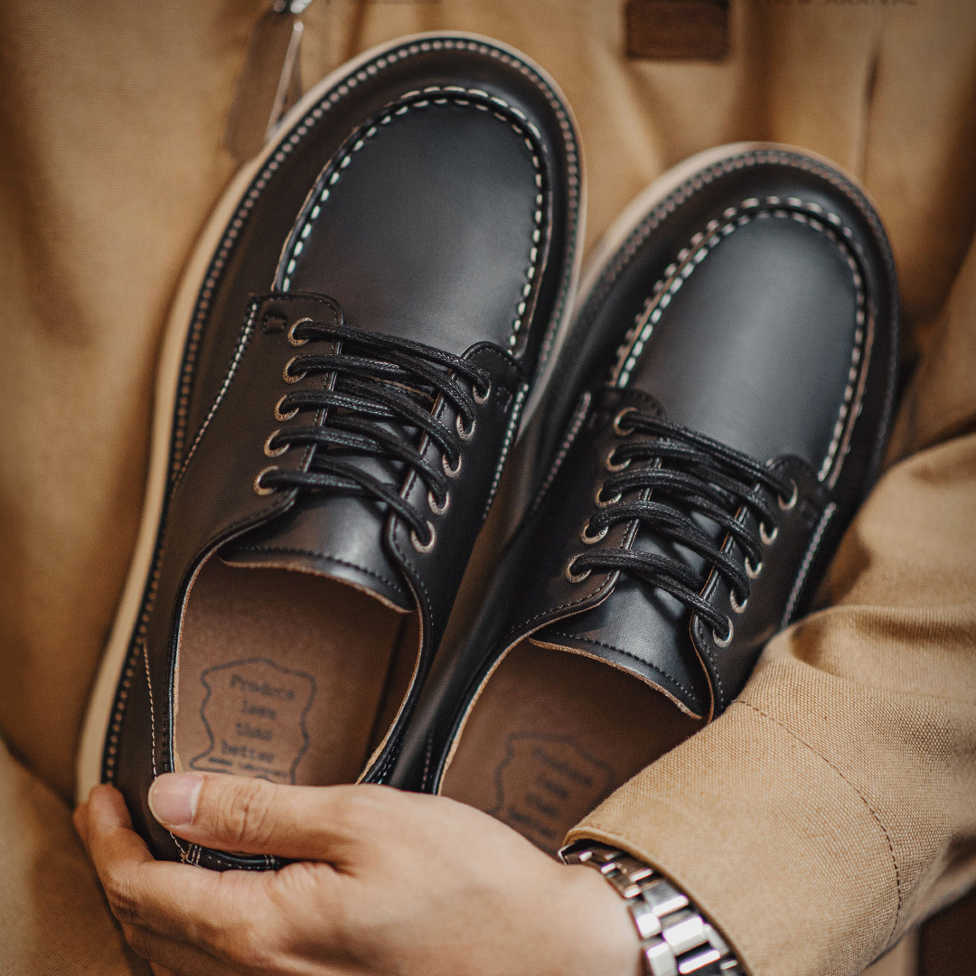 Autumn New Mokasin American Retro Men'S Thick Soft Sole Thin Black Casual Leather Shoes