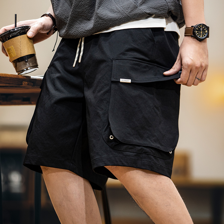 Summer American style new large pocket loose straight sports casual shorts