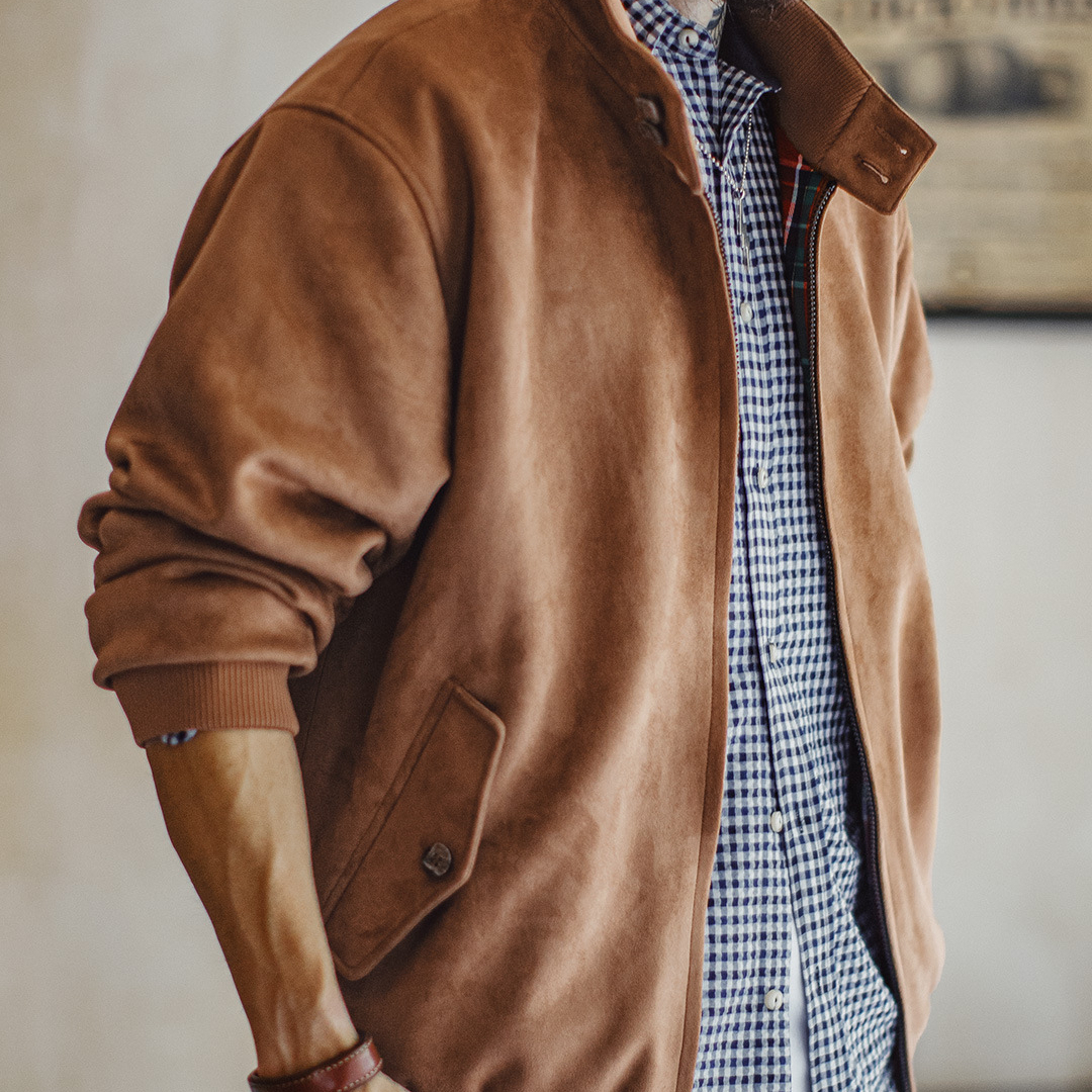 American Retro Suede Harrington G9 Maillard Vintage Jacket
