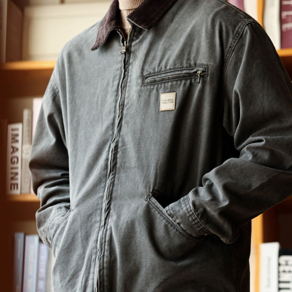Classic J97 Detroit Work Jacket Stonewashed 380g Heavyweight Canvas Hunting Jacket