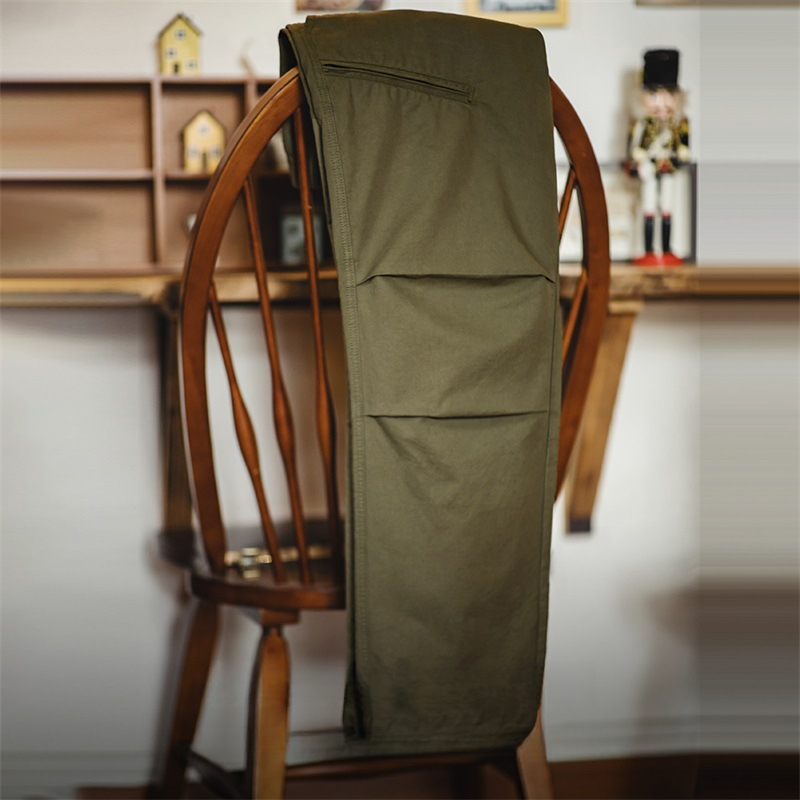 Maden Retro Double Fold Parachute Vibe Pure Cotton Straight Drawstring Foot Straightening Casual Pants