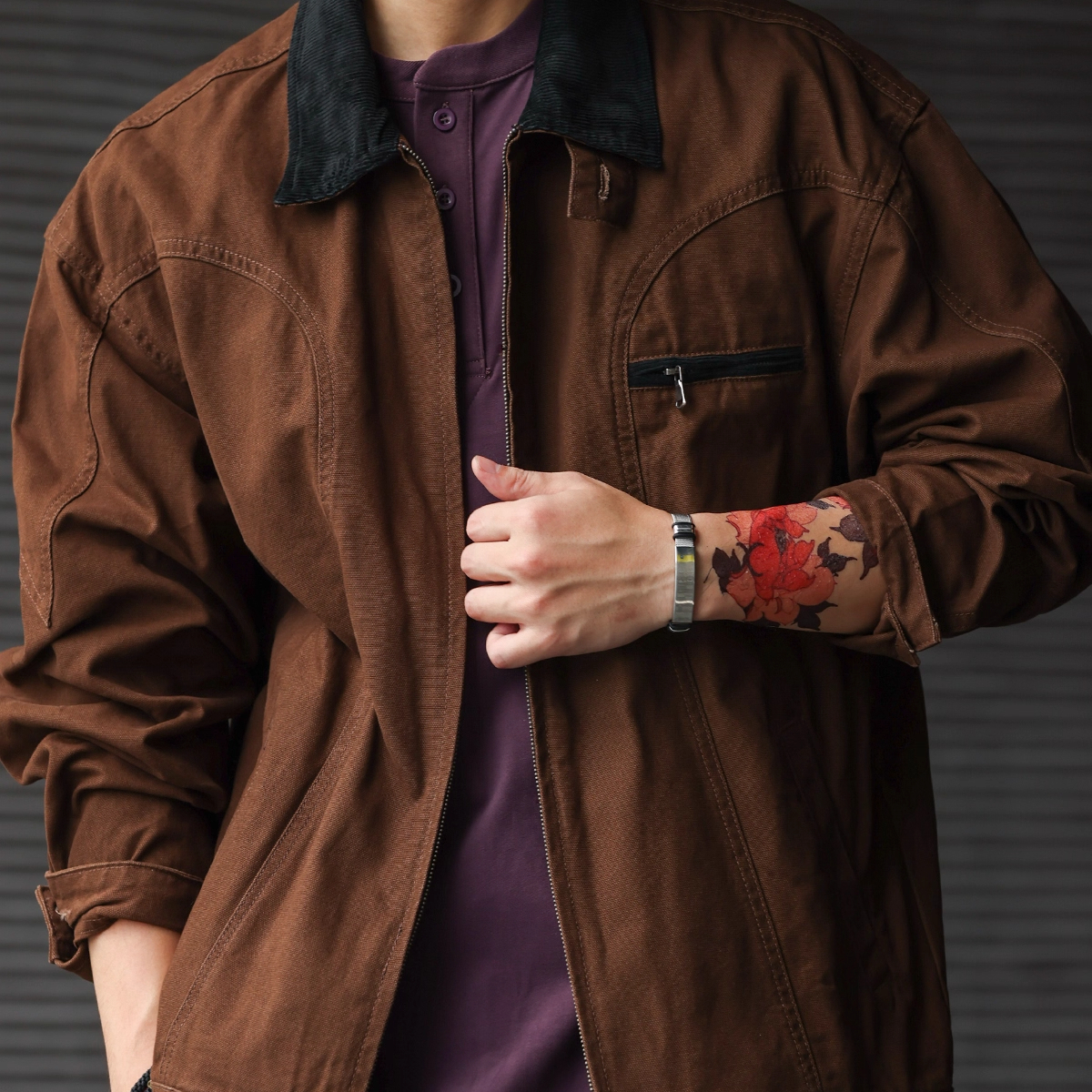 Amikaji Vintage Canvas Men'S 310g Vintage Detroit Workwear Jacket