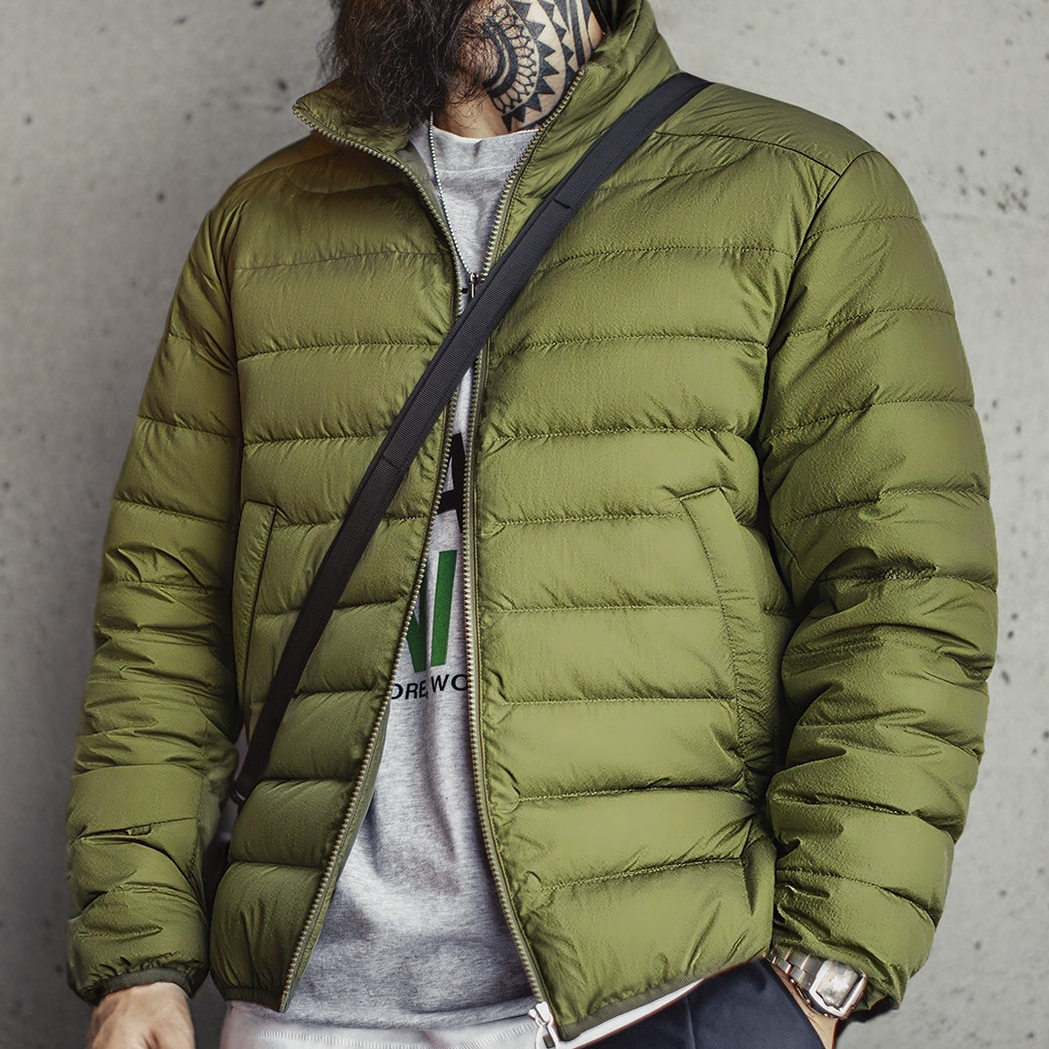 American Style Ultra-Thin Men'S Autumn And Winter White Duck Down Jacket