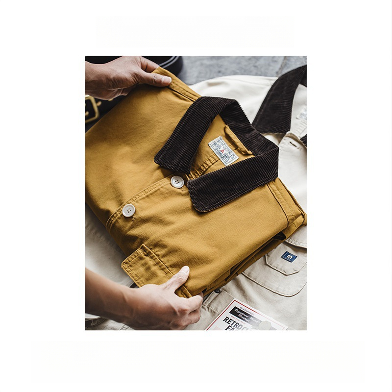 Maden Retro Safari Jackets Amikaki Flip Collar Hunting Coat