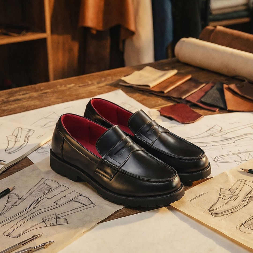 Vintage Old Money Style Winter New Mokaxin Square Toe Commuting Casual Leather Shoes