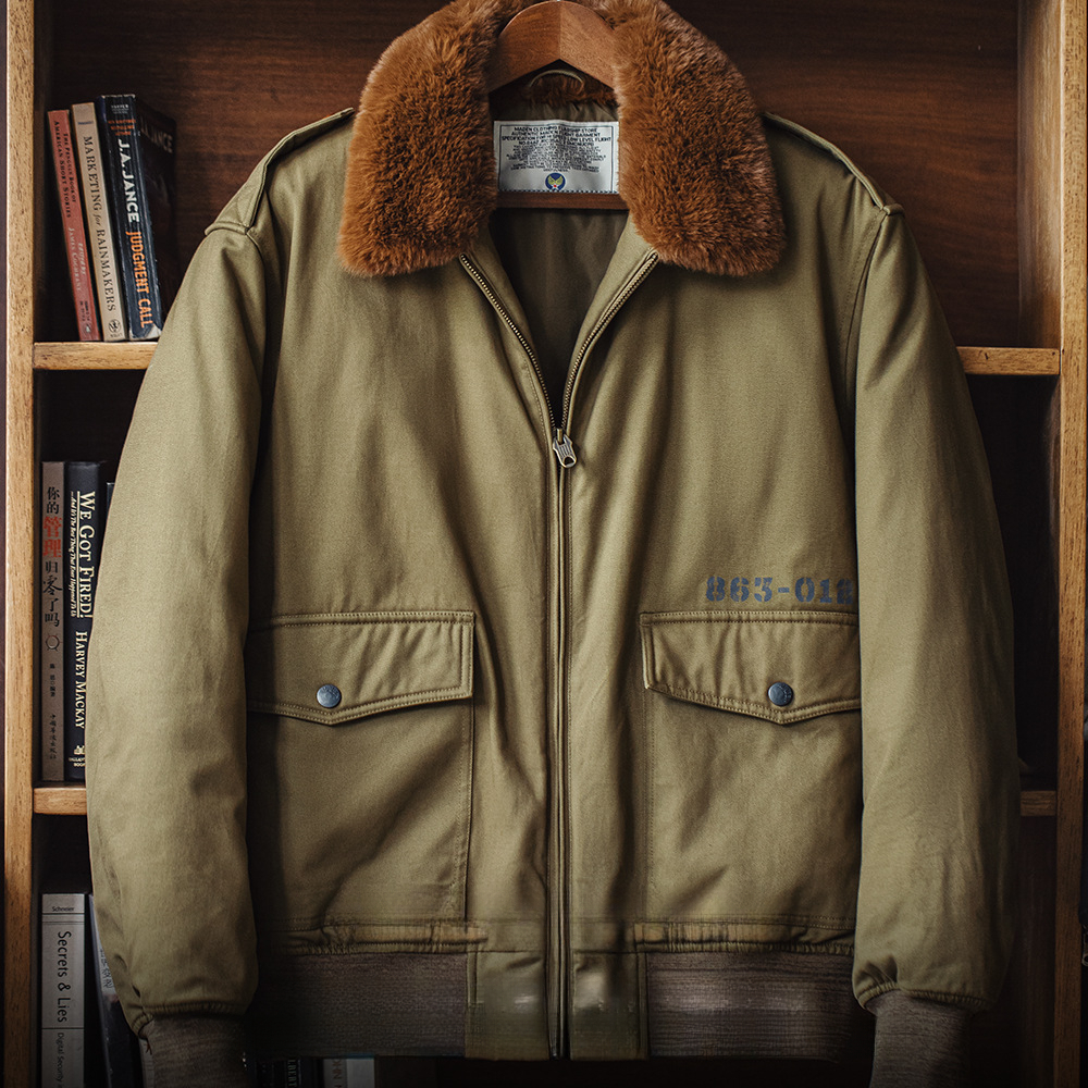 Maden Retro B10 Bomber Jacket Cotton Coat Mao Collar Flip Collar Cotton Coat Flight Coat
