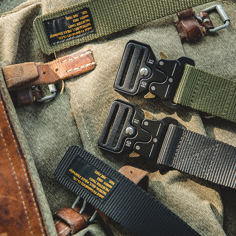 Maden Retro Tactical Automatic Belt Cobra Functional Canvas Special Outdoor Governing Pants Belt
