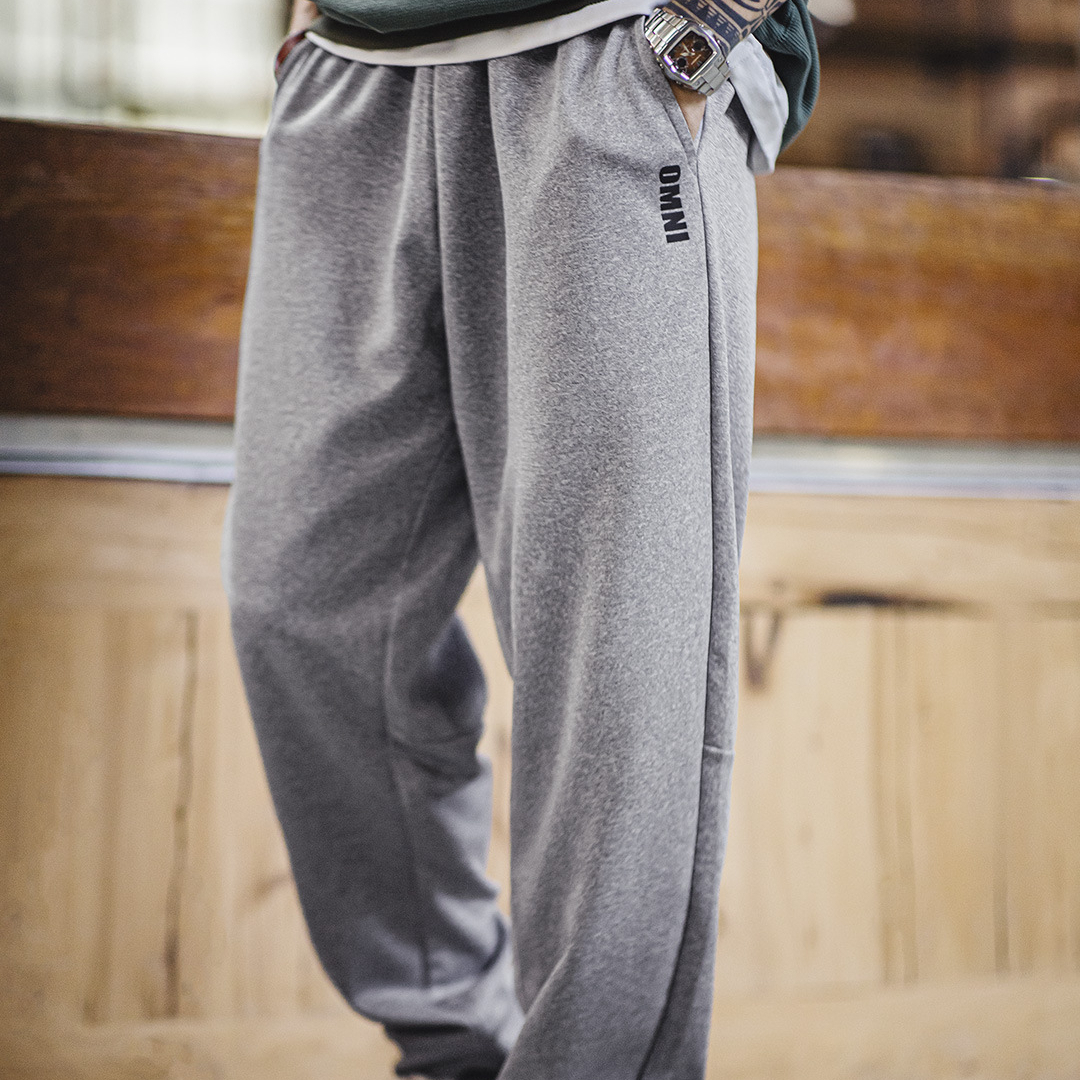 American Casual Easypants Gray Straight Leg Ankle Sports Pants