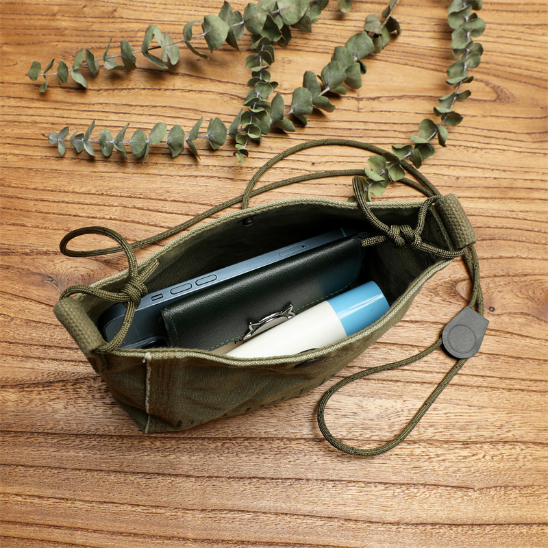 Washed vintage casual version fashionable canvas shoulder bag