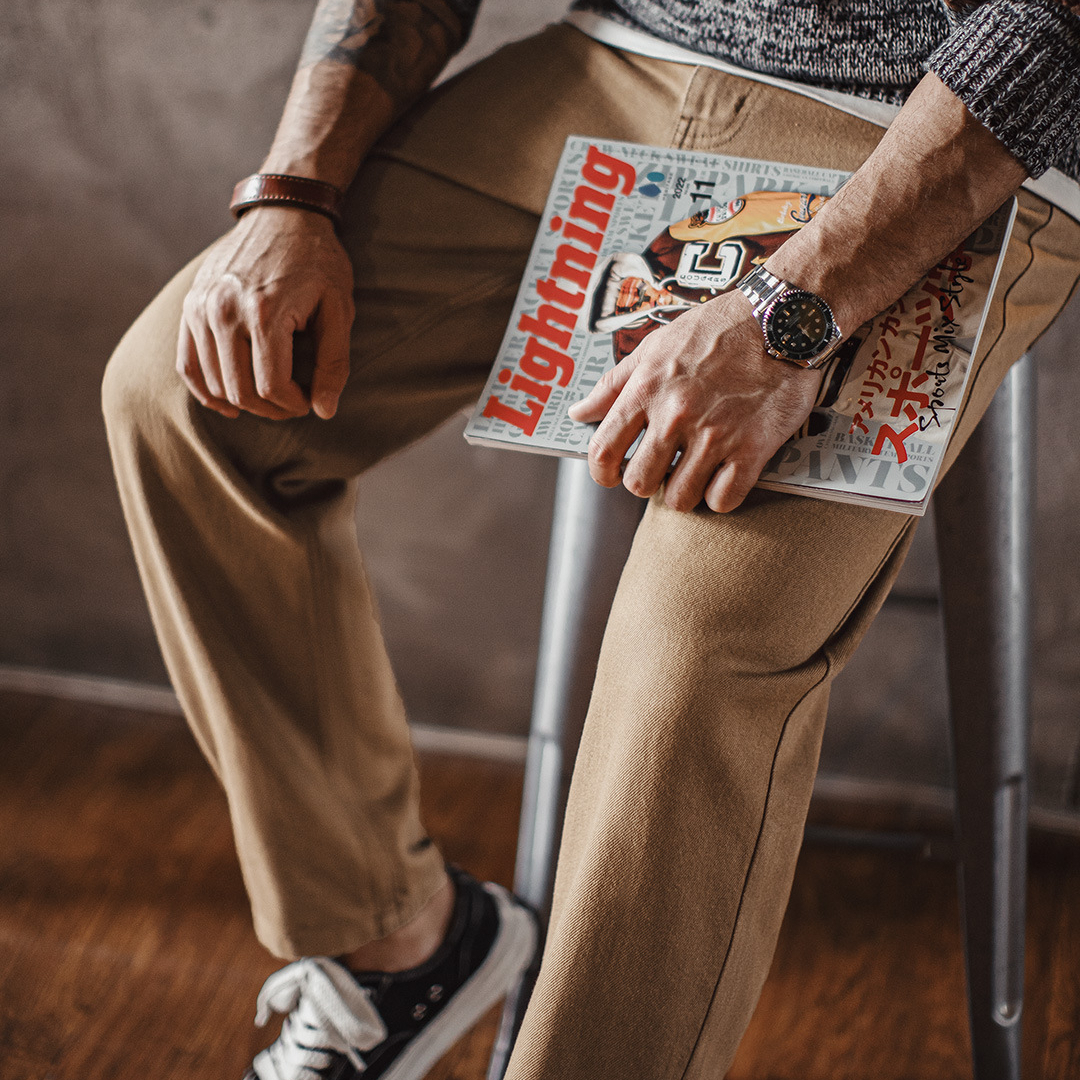 American Retro Khaki Maillard Straight Leg Casual Jeans