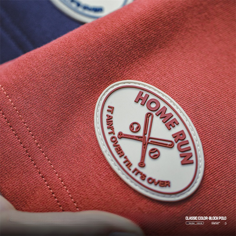 Maden Vintage Knitted Contrast Polo Sweatshirt with Academy Style Loose Polo Collar Long Sleeve T-shirt