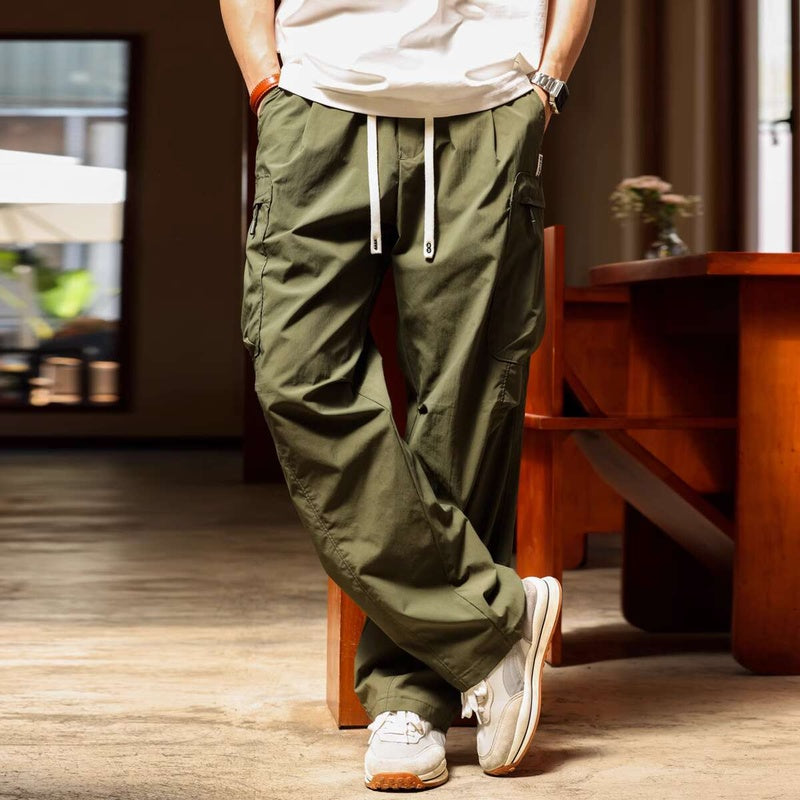 American retro multi pocket men's cleanfit outdoor sports loose casual pants
