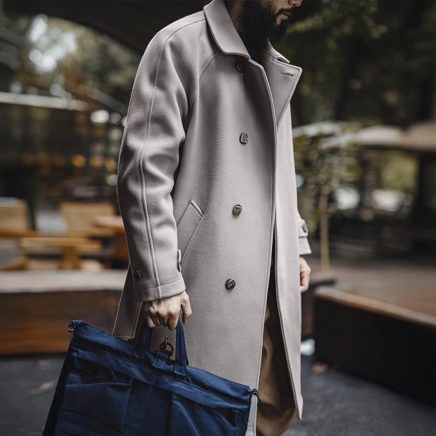 German Grey Balmarken Mid Length Silhouette British Jacket