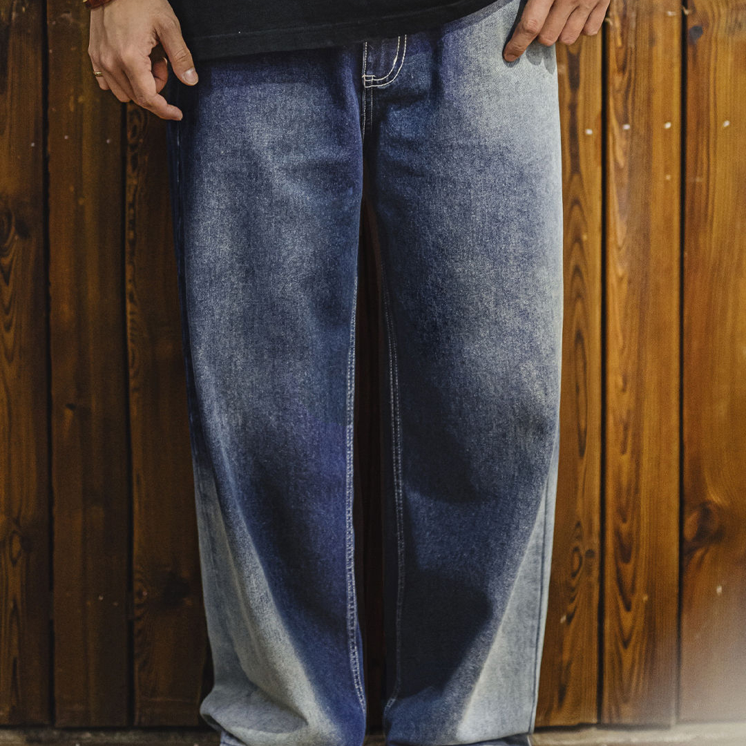 American Gradient Ice Blue Lyocell Men's Cleanfit Casual Jeans