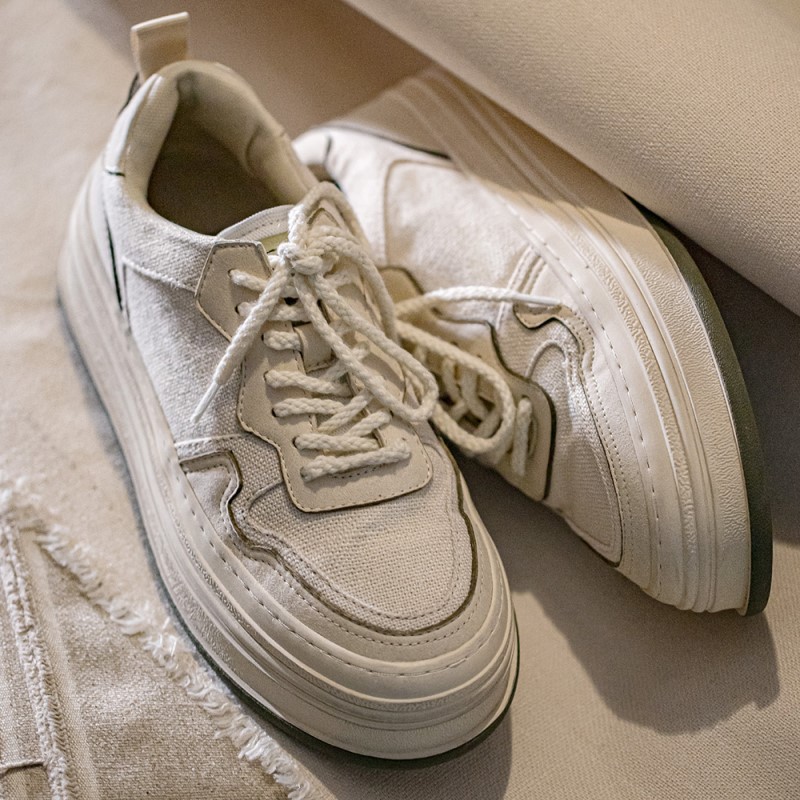 Maden New casual shoes with thick soles and high height, retro low top board shoes